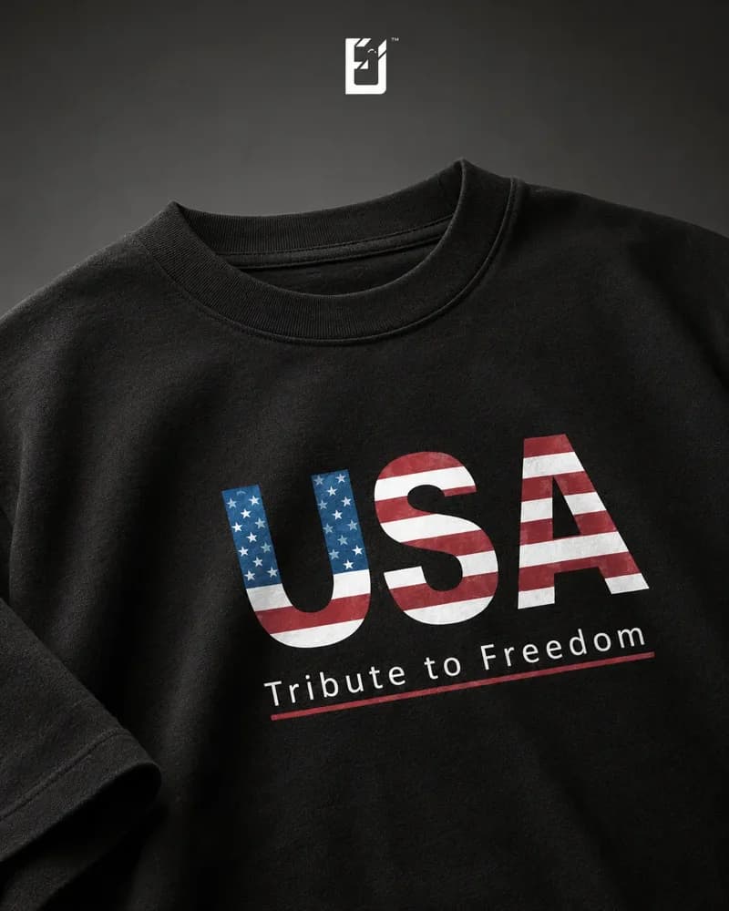 Oversize USA - Negro, vista 2