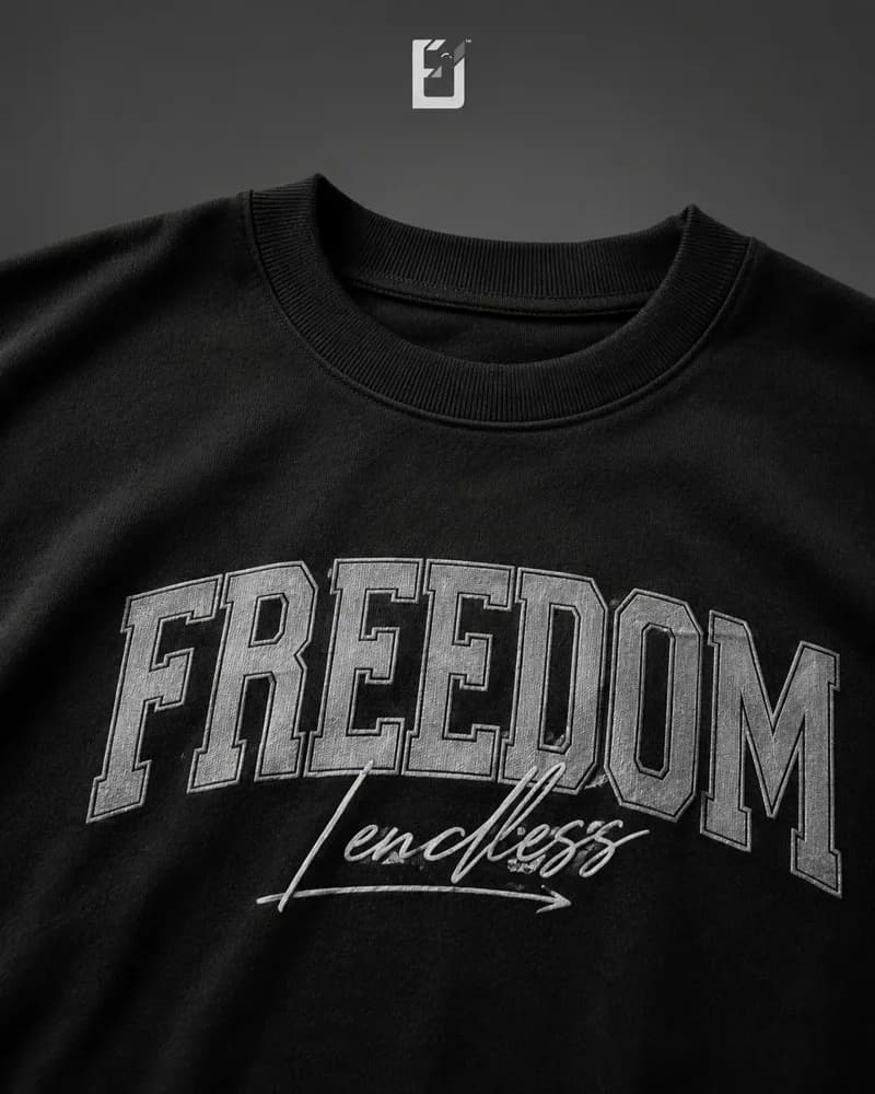 Oversize Freedom - Negro, vista 2