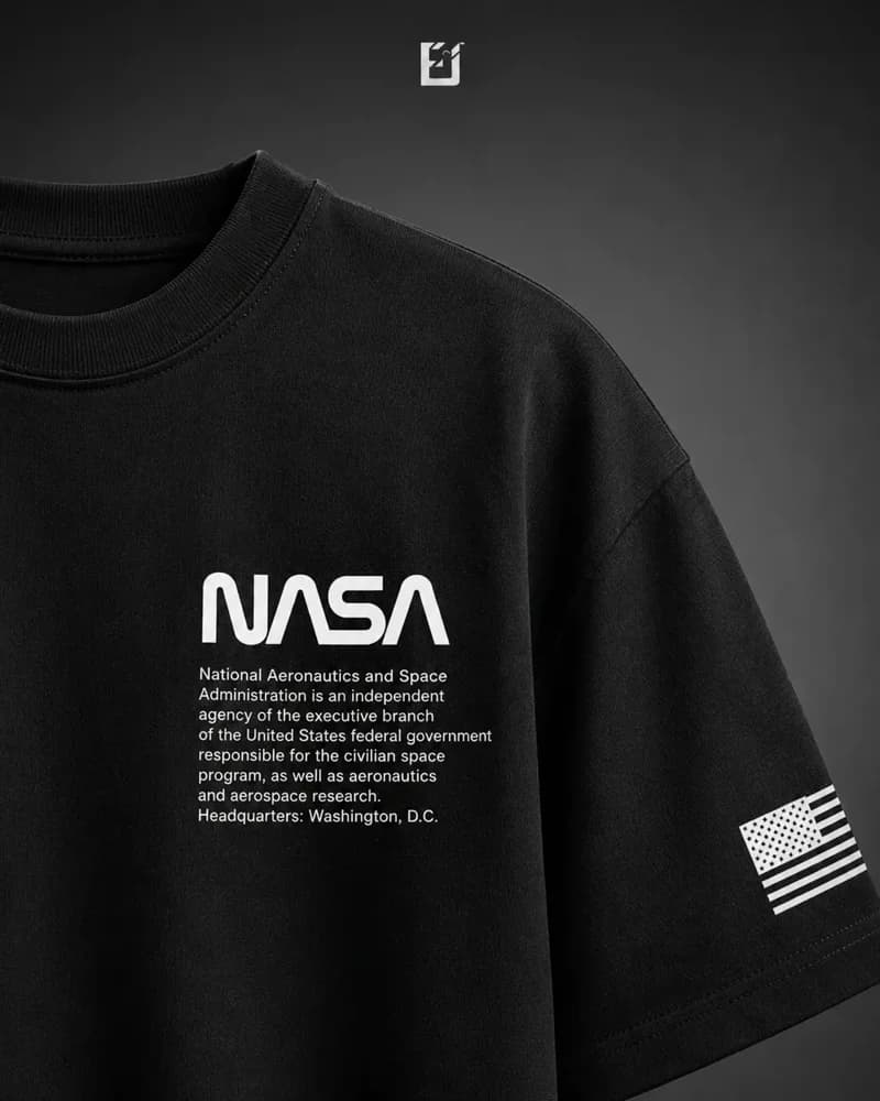 Oversize NASA - Negro, vista 2