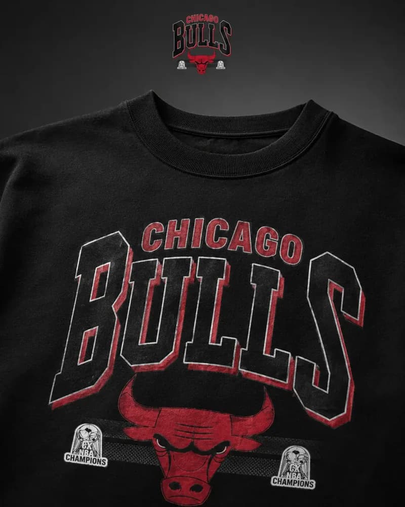 Oversize Chicago Bulls - Negro, vista 2