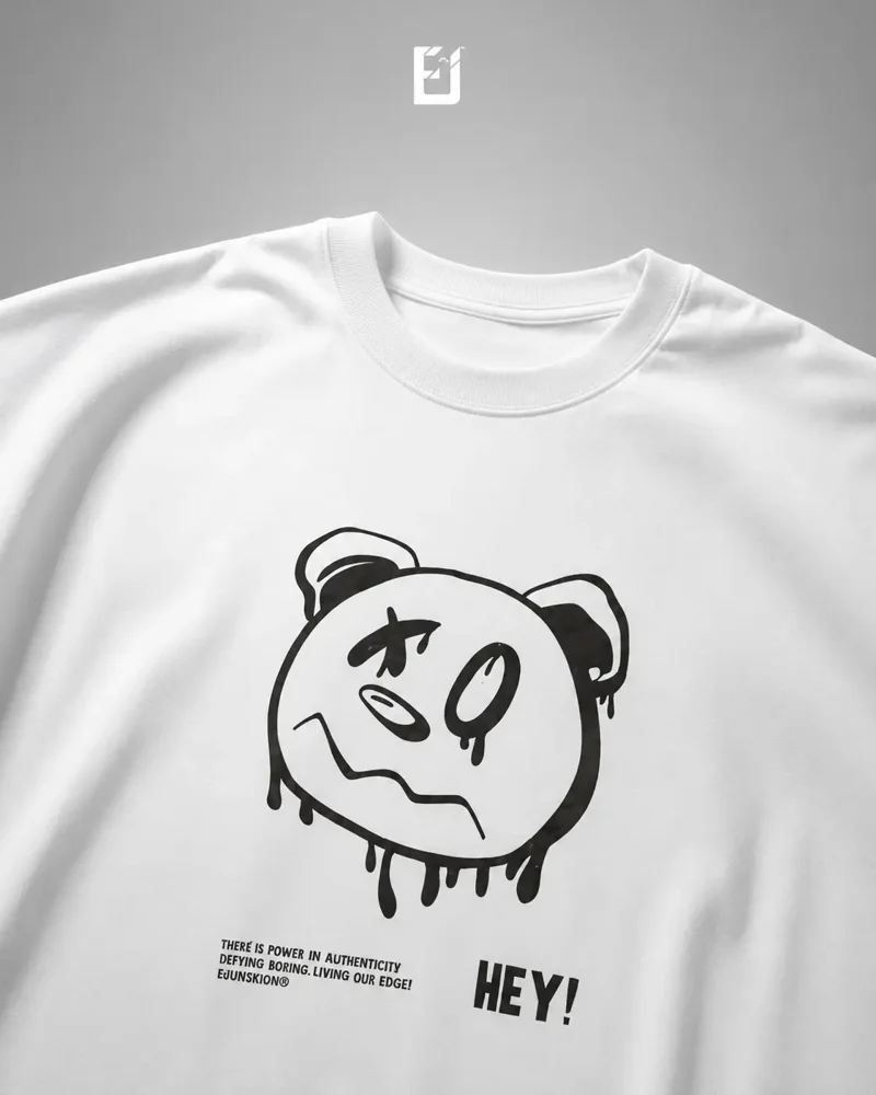 Oversize Rostro de Oso - Blanco, vista 2