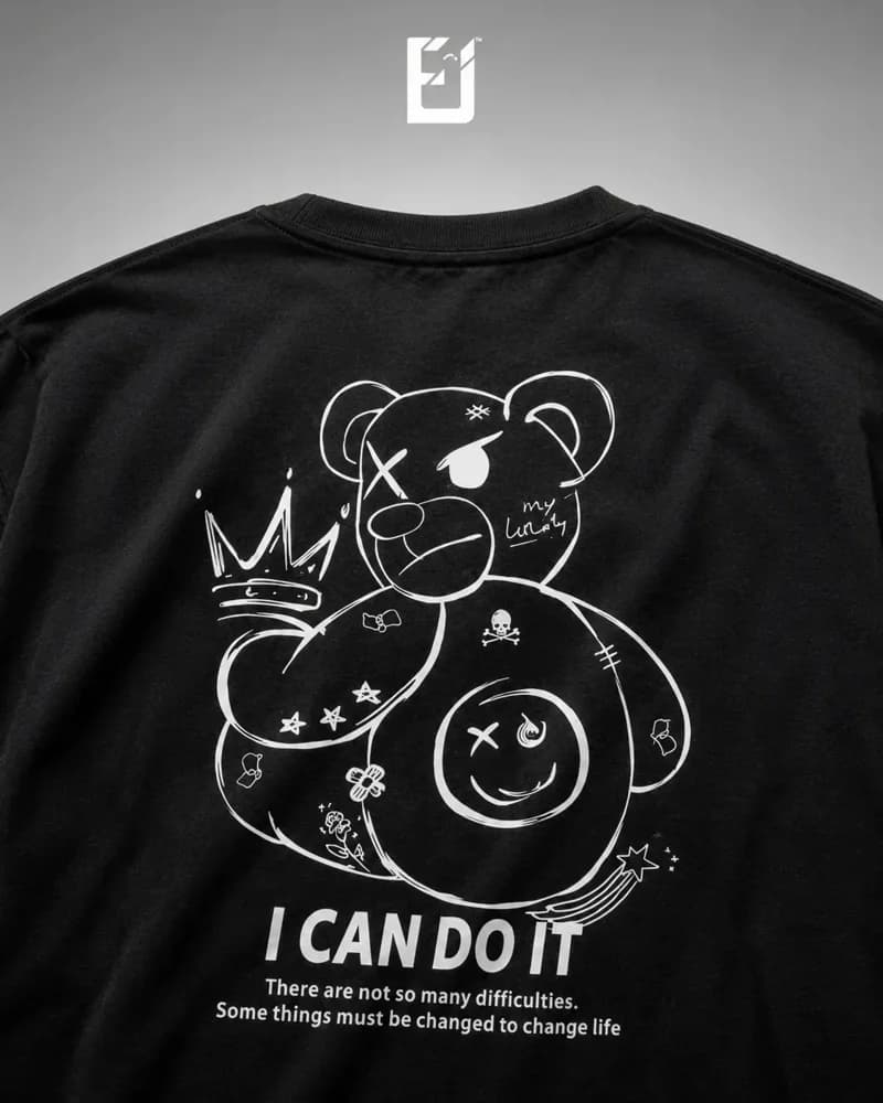 Oversize I Can Do It - Negro, vista 2