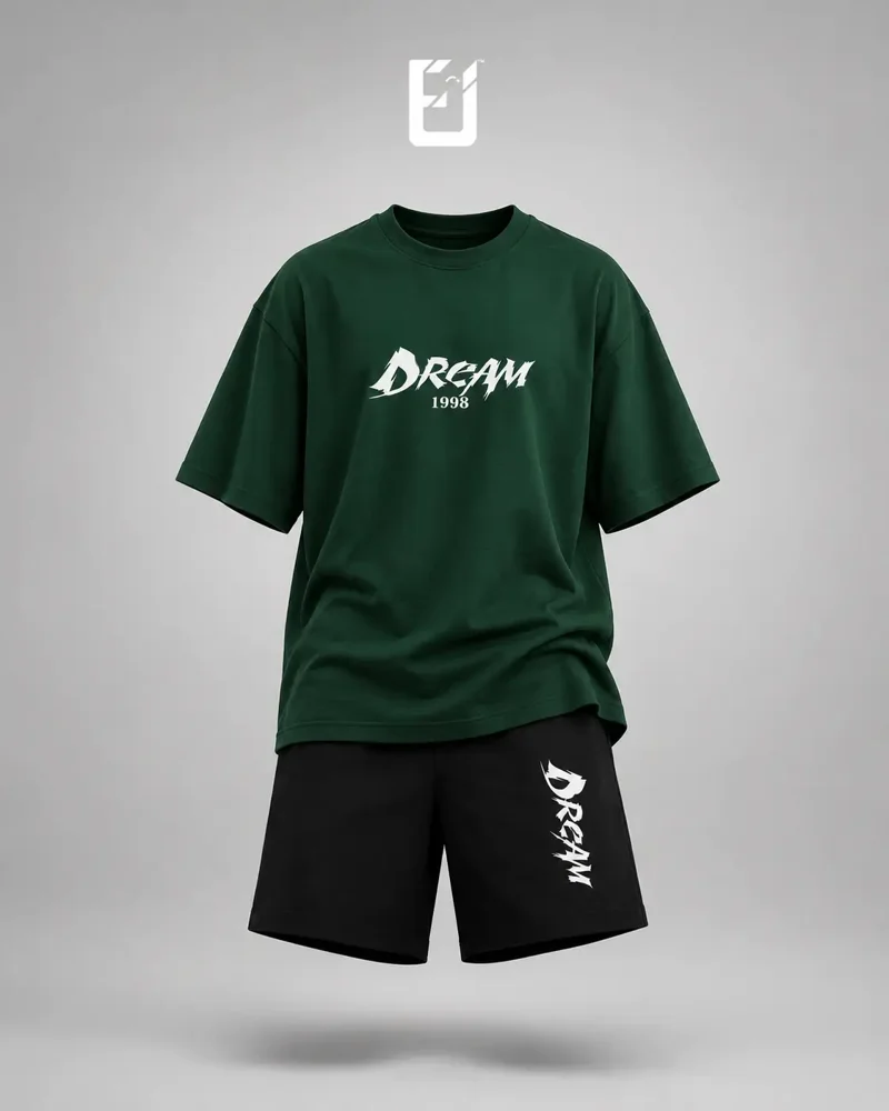 Conjunto camiseta y pantaloneta Dream 1998 - Verde / Negro