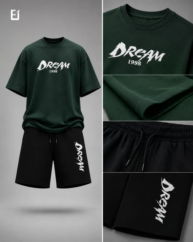 Conjunto camiseta y pantaloneta Dream 1998 - Verde / Negro, vista 2