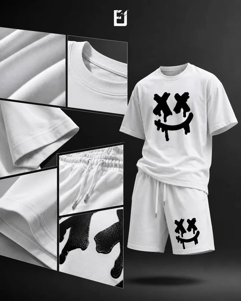 Conjunto camiseta y pantaloneta Carita XX - Blanco, vista 2