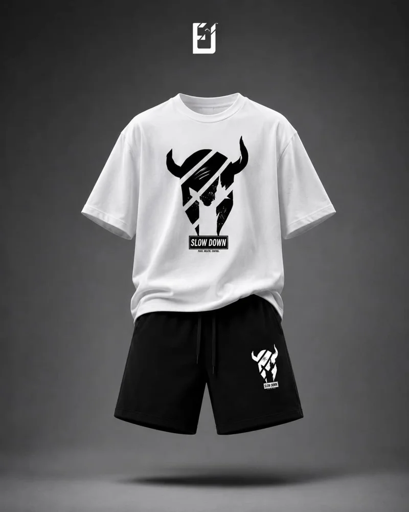 Conjunto camiseta y pantaloneta Gladiator - Blanco / Negro