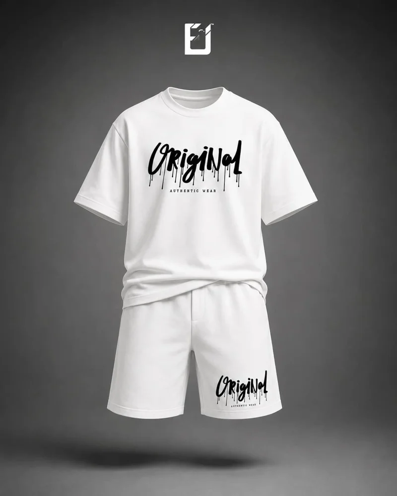 Conjunto camiseta y pantaloneta Original Authentic Wear - Blanco