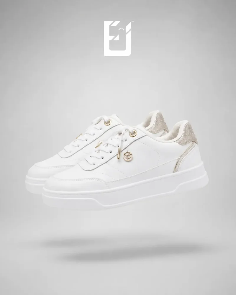 Price Shoes - Blanco/Dorado, vista 1