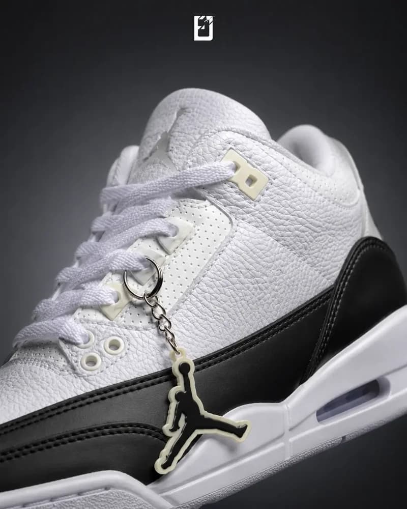 Nike Jordan Retro 3 - Blanco/Negro, vista 2