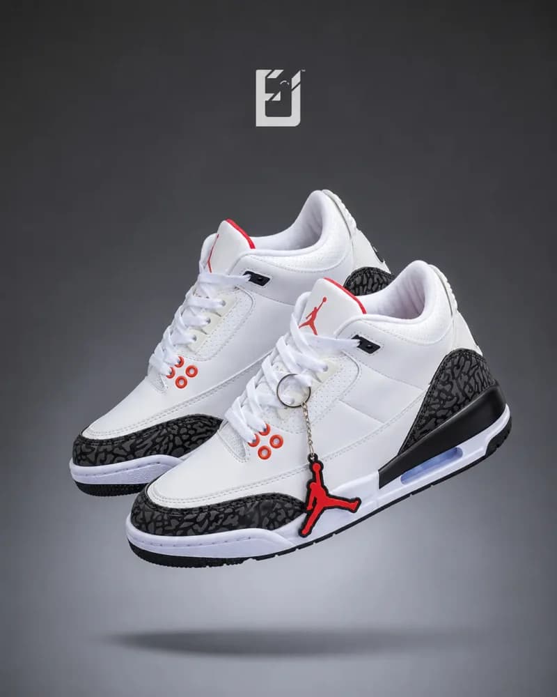 Nike Jordan Retro 3 - Blanco/Negro, vista 1