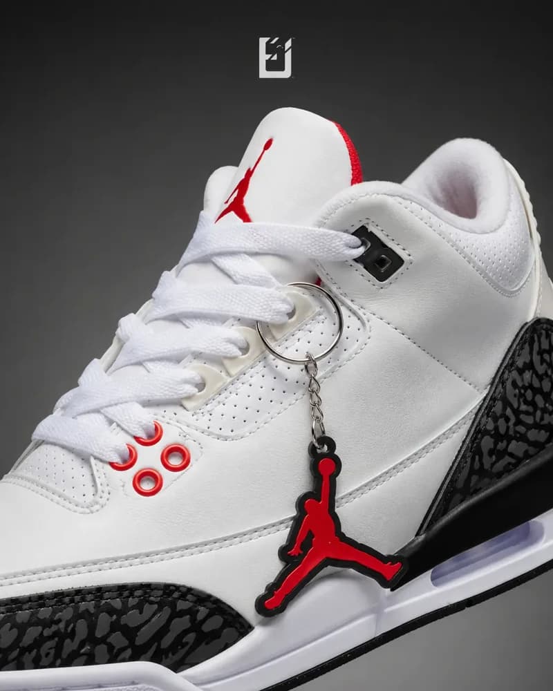 Nike Jordan Retro 3 - Blanco/Negro, vista 2