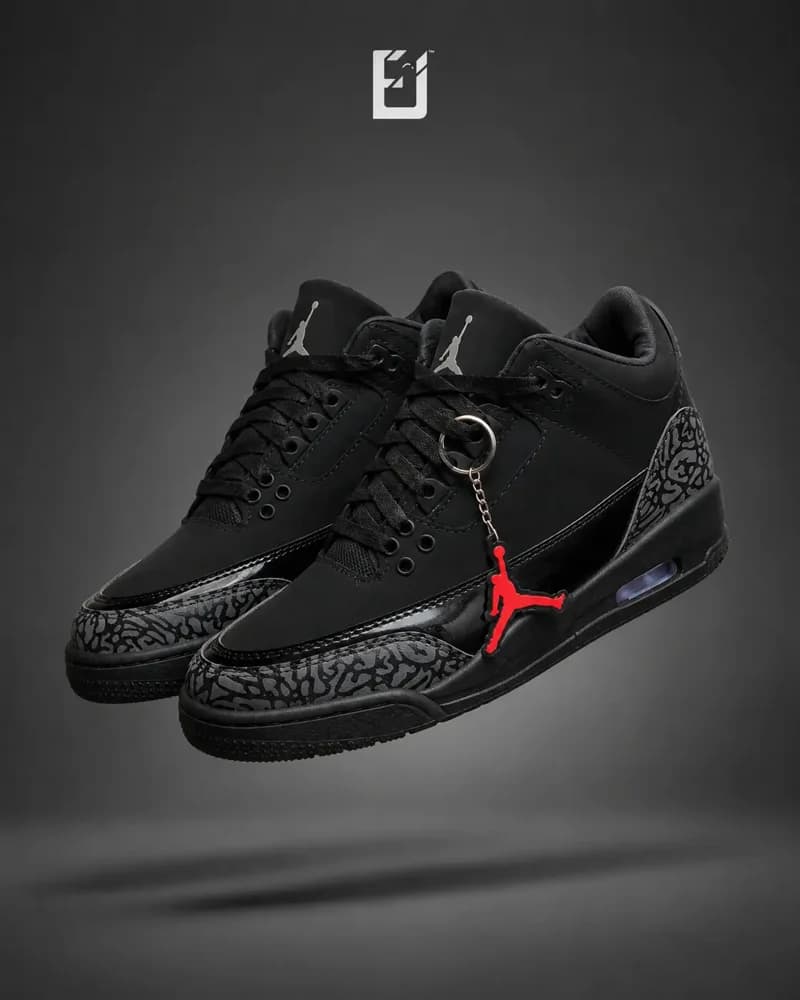 Nike Jordan Retro 3 - Negro, vista 1