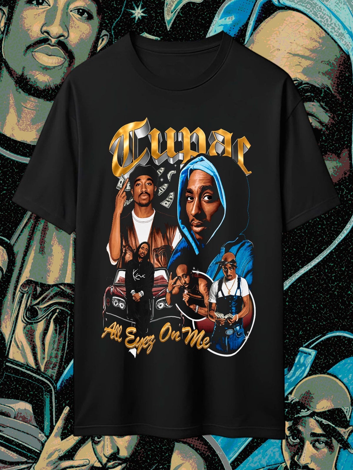 Tupac All Eyez On Me Negra, referencia EU-ANIME-1240