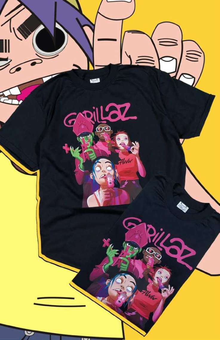 Gorillaz - Diseño 1 Negra, referencia EU-ANIME-966