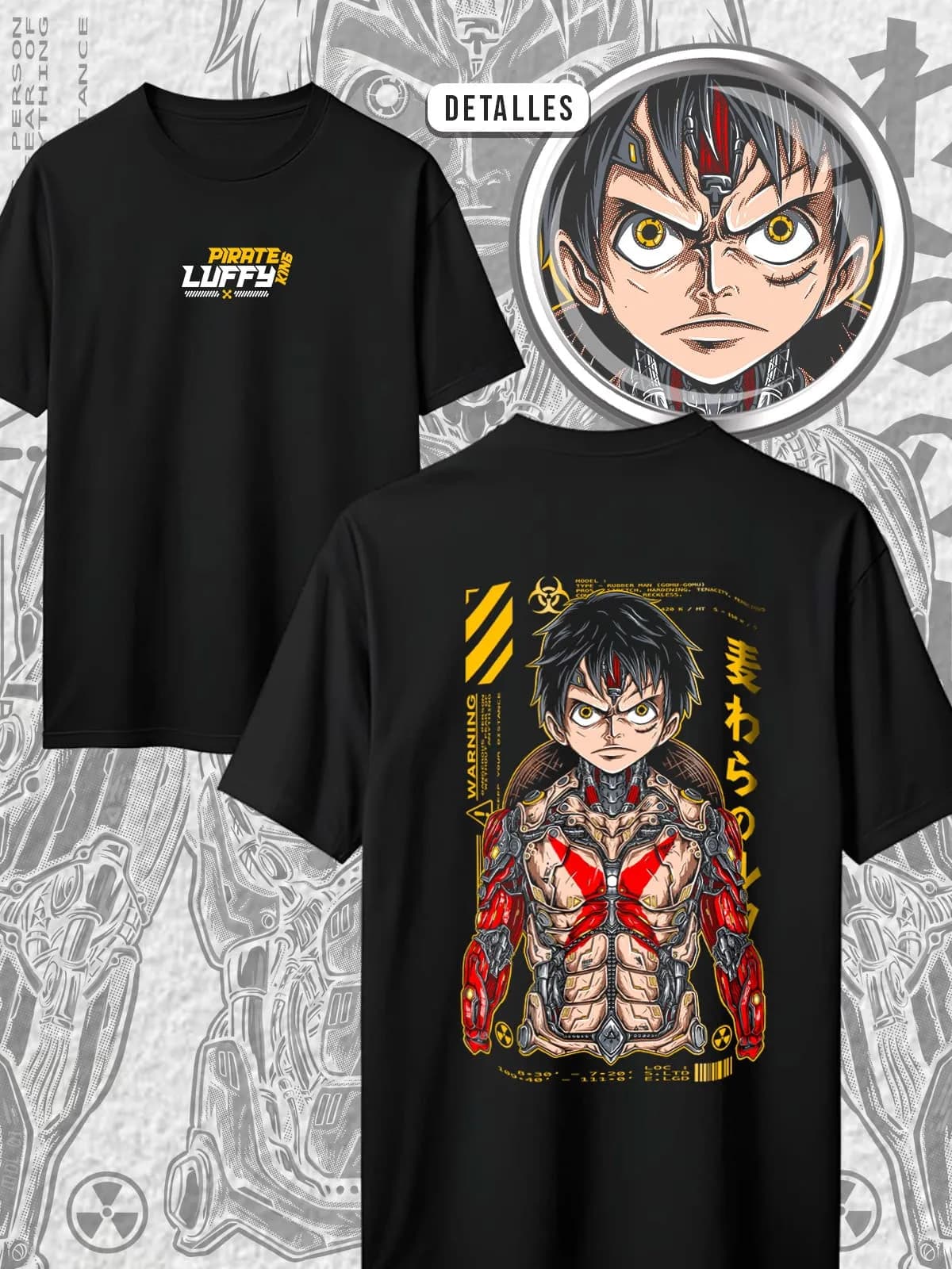 Cyber Luffy - Negra — EU-ANIME-082