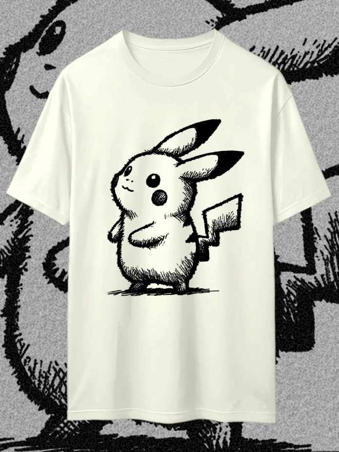 Pikachu Ilustración Blanca — EU-ANIME-352
