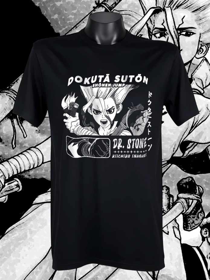 Dr Stone Ilustración Negra — EU-ANIME-369
