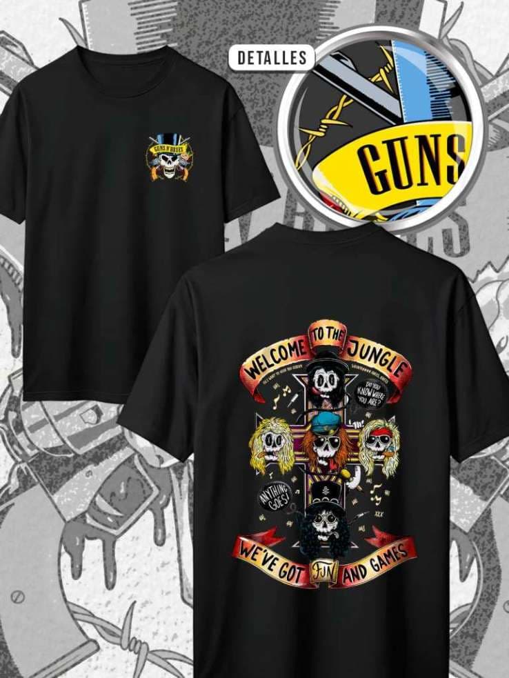 Guns And Roses - Diseño 3 Negra — EU-ANIME-911