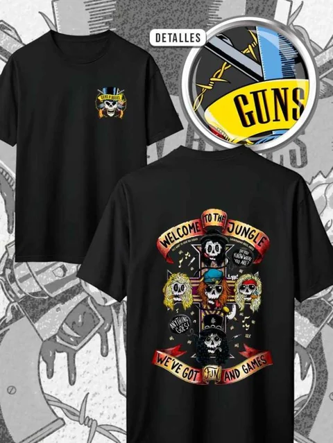 Guns And Roses - Diseño 3 Negra — EU-ANIME-911